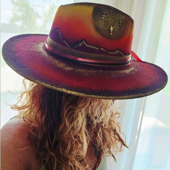 Handmade Accessories - Upcycled Wide Brim Hat